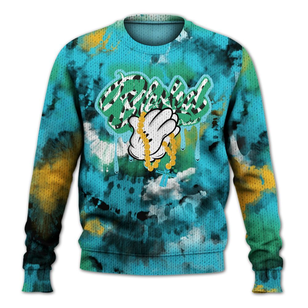 Knitted Sweater To Match Dunk Chunky Dunky - God Blessed Tie Dye
