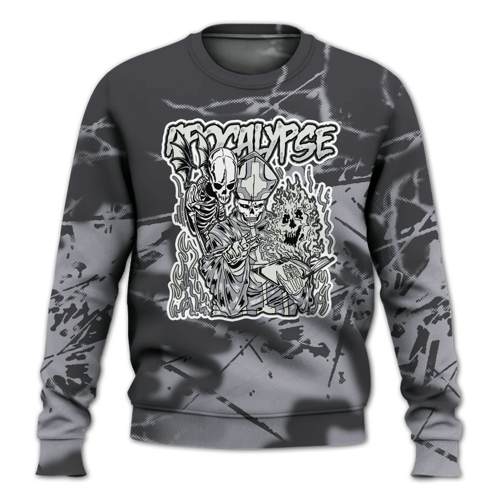 Sweatshirt To Match Fear 4s - Apocalypse Skeleton Profound All Over Print