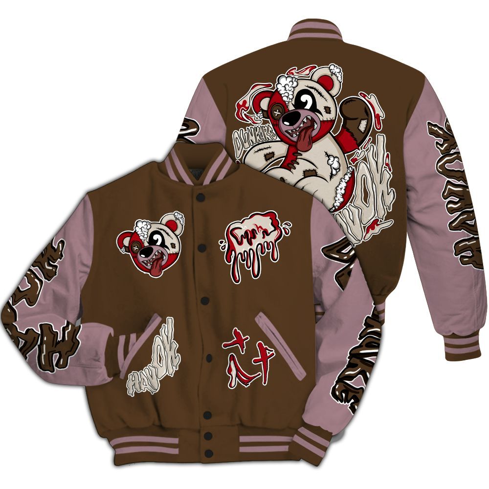 Varsity Jacket To Match Dunk Low Swoosh Serves - Havok Bear All Over Print