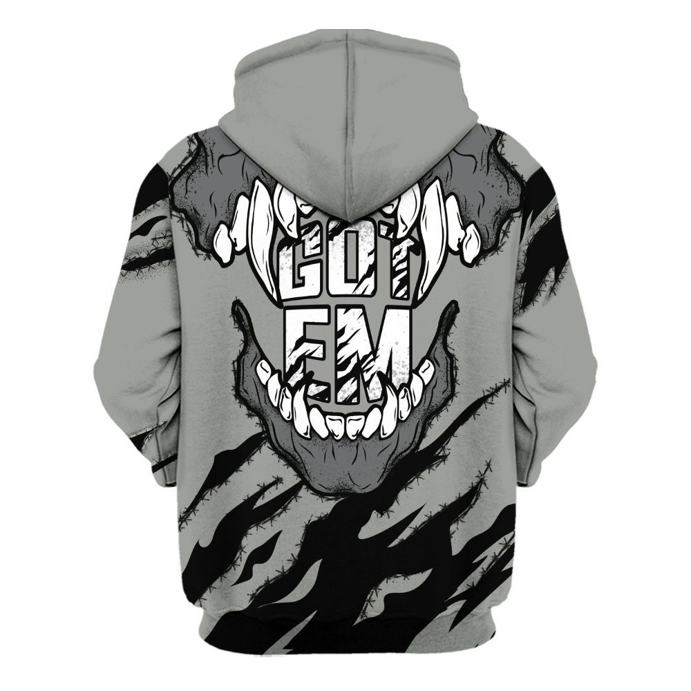 Hoodie To Match Paris Olympics 4s - GOT 'EM Skeleton Scratch All Over Print