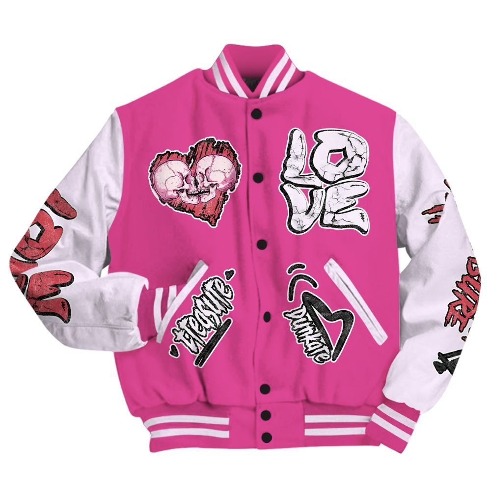 Varsity Jacket To Match KD 4 Aunt Pearl - Skull Bear All Over Print