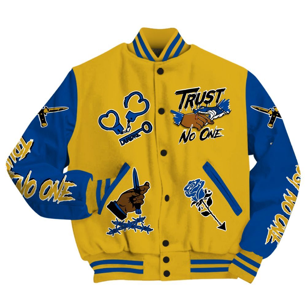 Varsity Jacket To Match High Laney 1s - Trust No One Dripping All Over Print