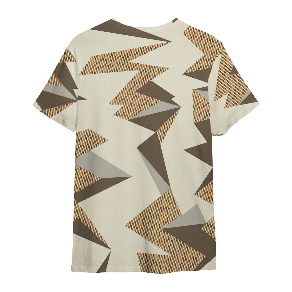 Shirt To Match Orewood Brown 3s - Geometric Camouflage Pattern All Over Print