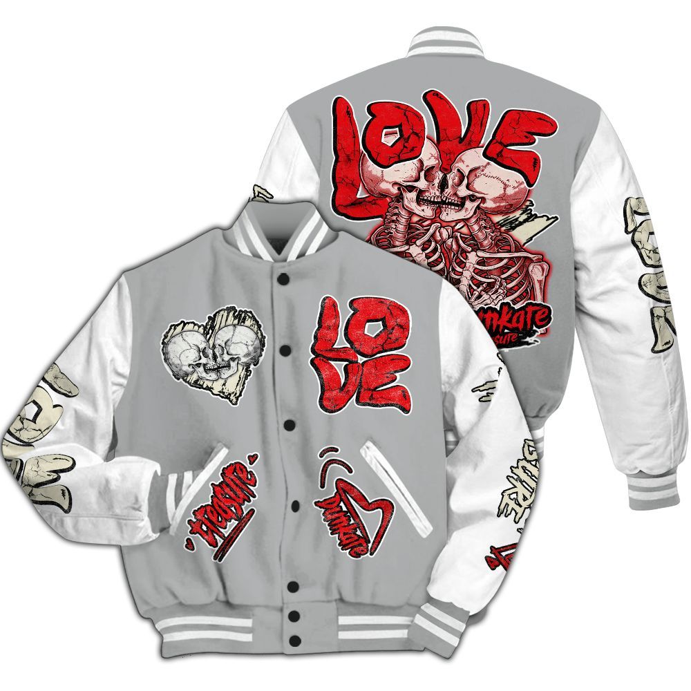 Varsity Jacket To Match Cement Grey 3s - Skull Bear All Over Print