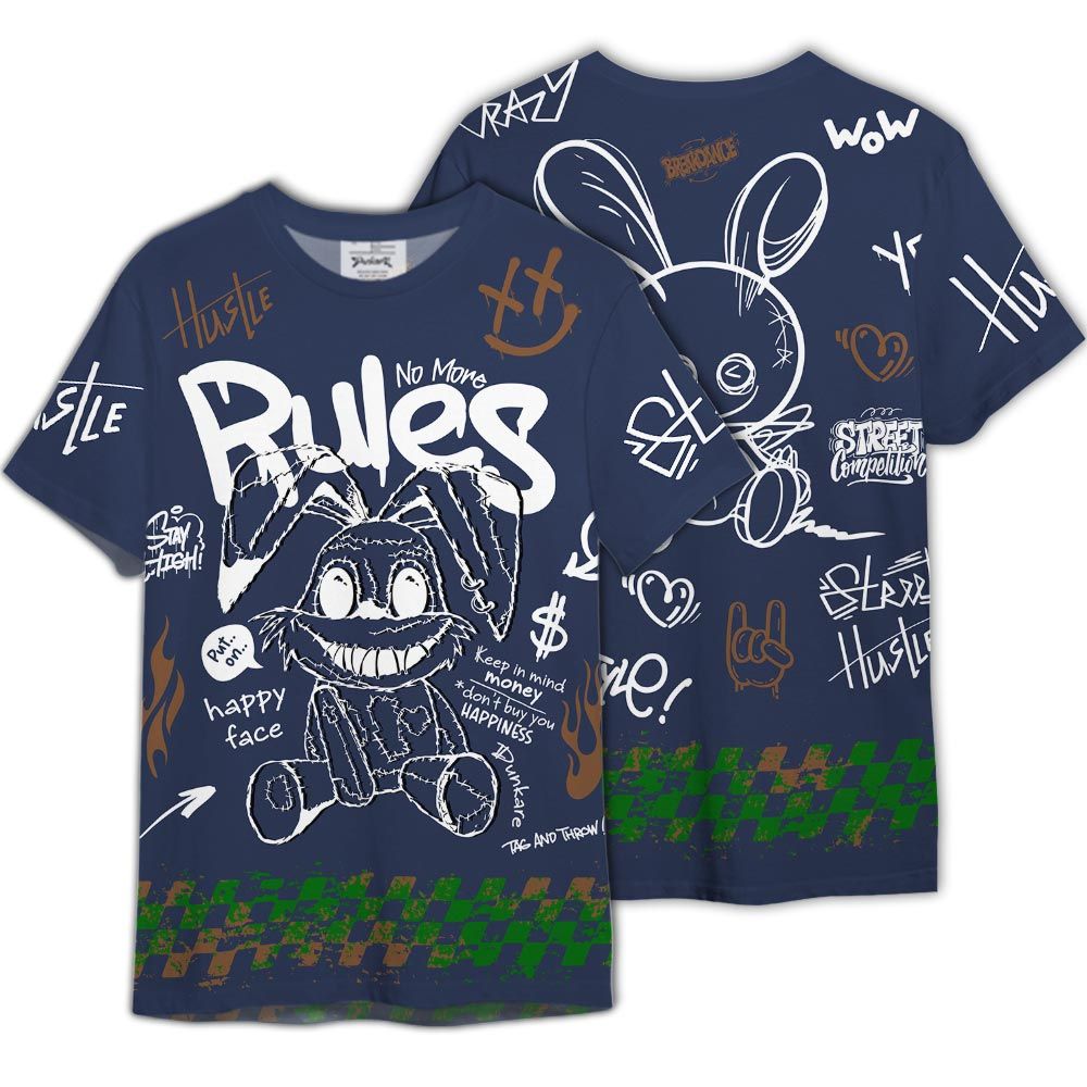 Shirt To Match Midnight Navy 13s - Graphic No More Rules Shirt Outfit
