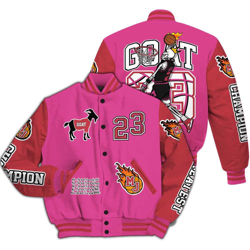 Varsity Jacket To Match KD 4 Aunt Pearl - 23 G.0.A.T Jump Up Basketball All Over Print