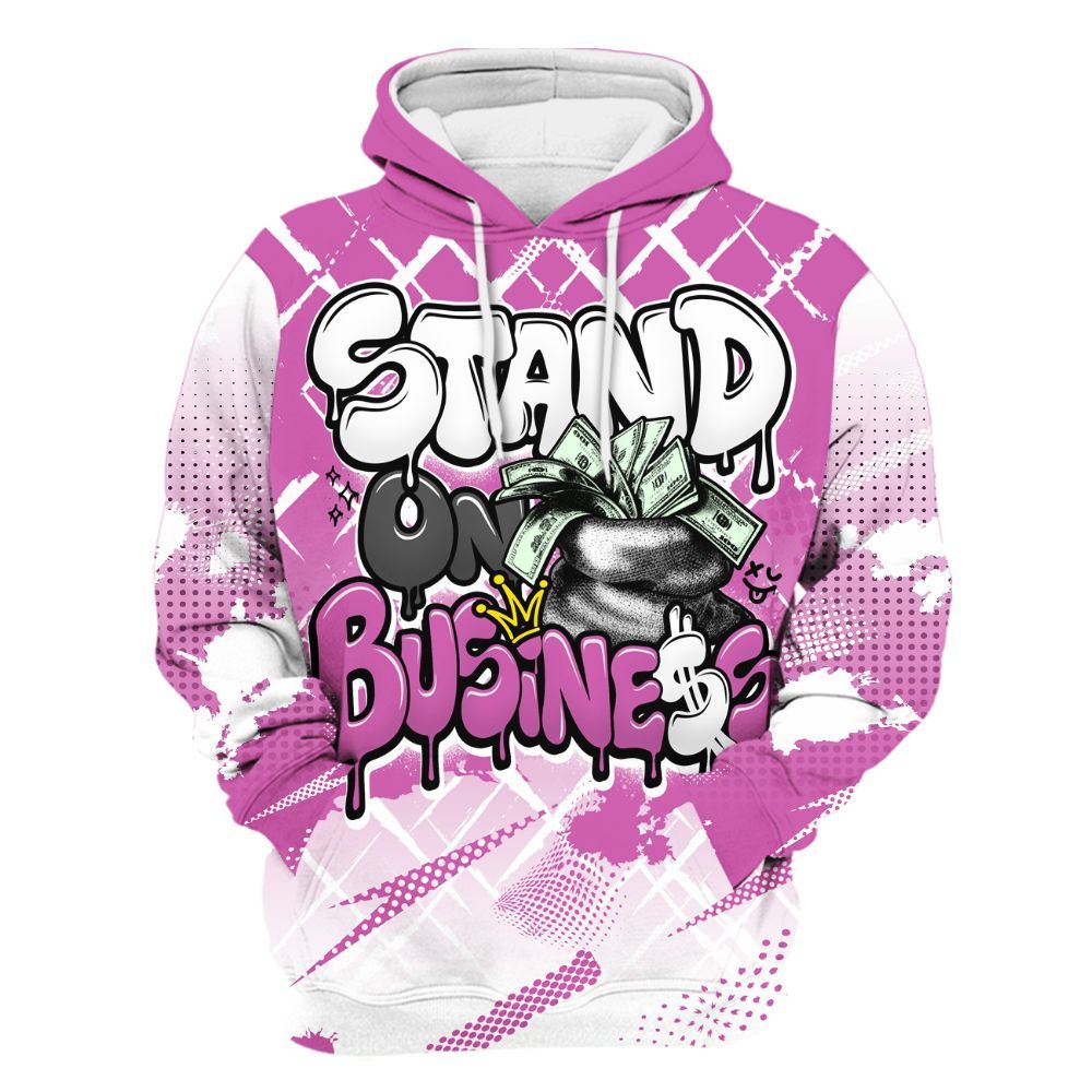 Hoodie To Match Hyper Violet 4s - Halftone Stand Business Dripping All Over Print