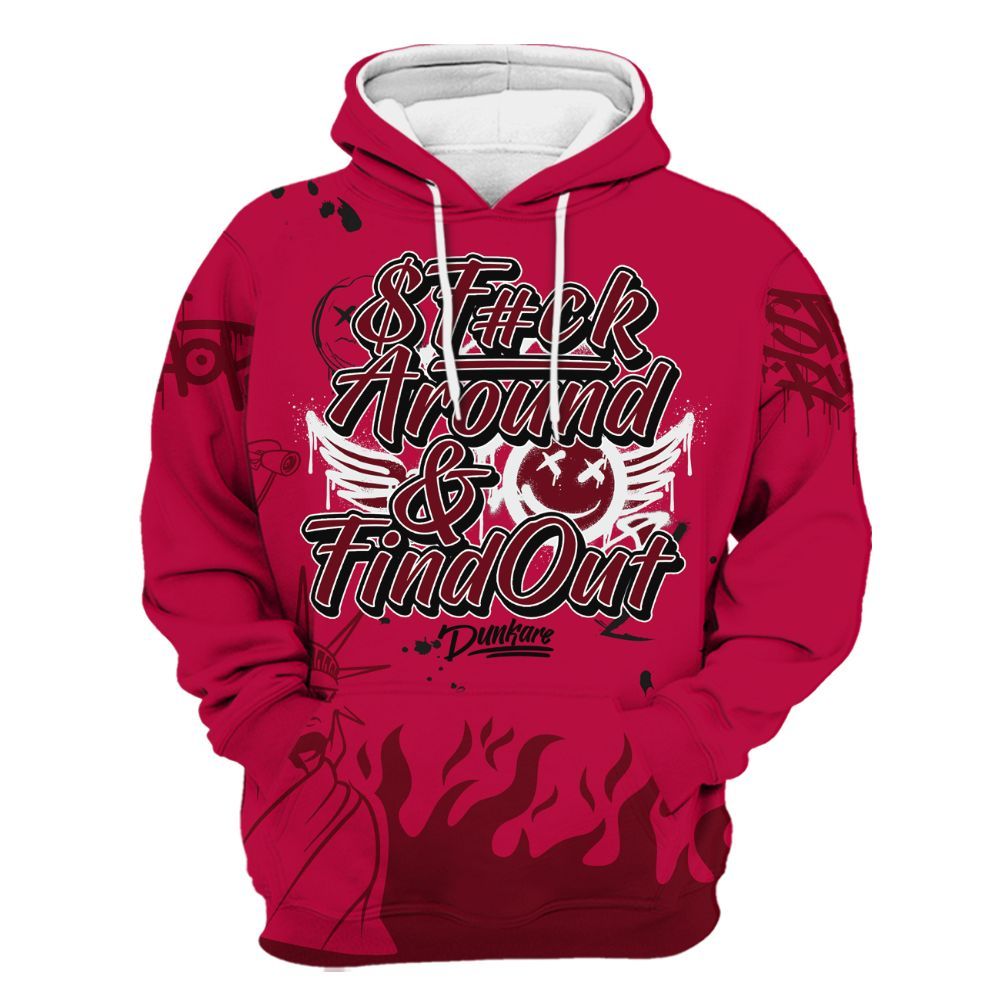 Hoodie To Match Retro Chicago 2s - Graphic Fck Around Find Out All Over Print
