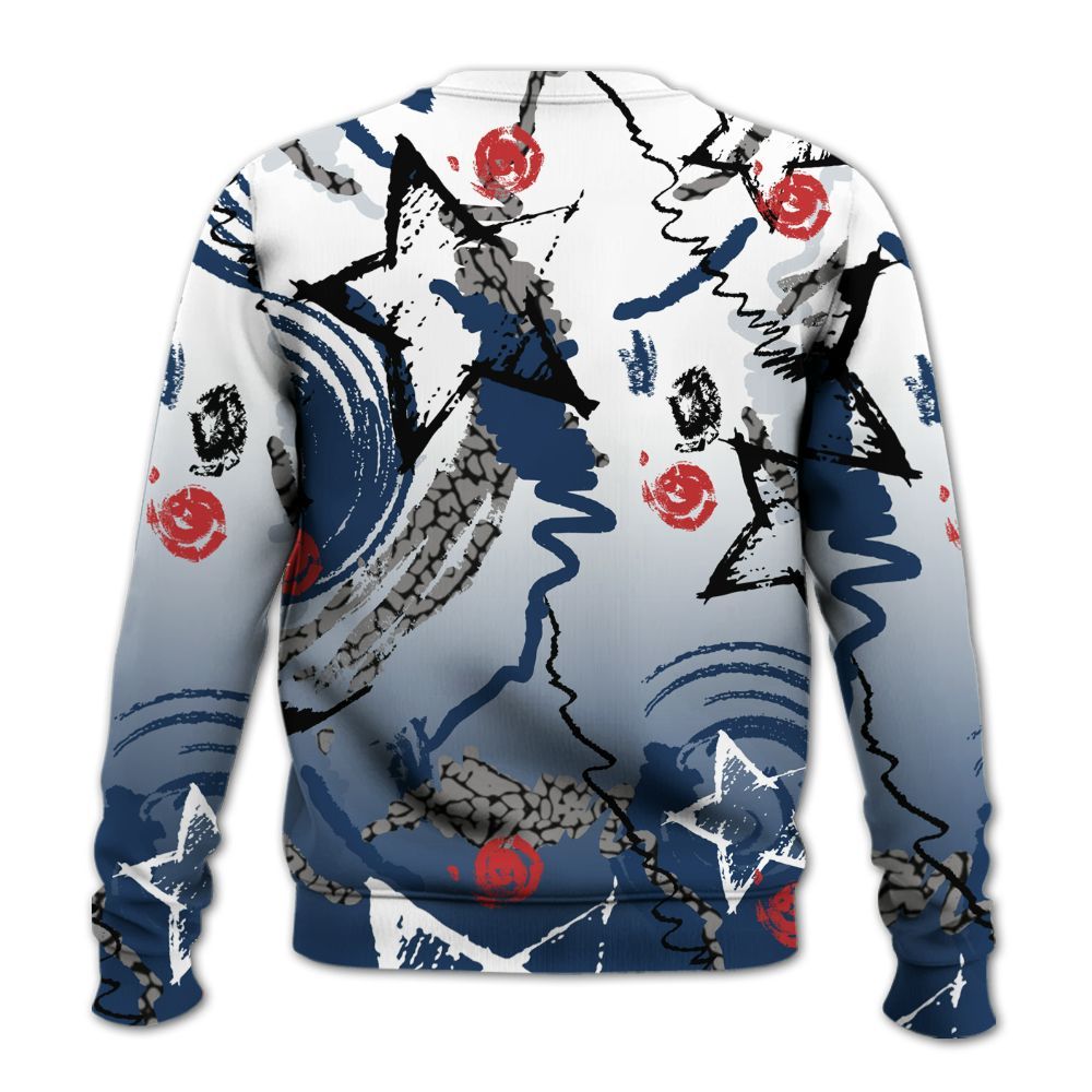 Sweatshirt To Match SP Sport Royal 3s - Grind Shine Later Drip All Over Print