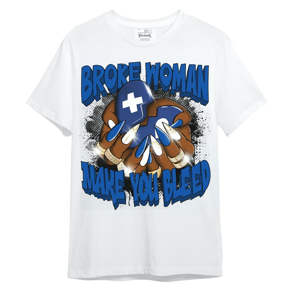 Shirt To Match Racer Blue 5s - Broke Woman Heart Retro Unisex Shirt