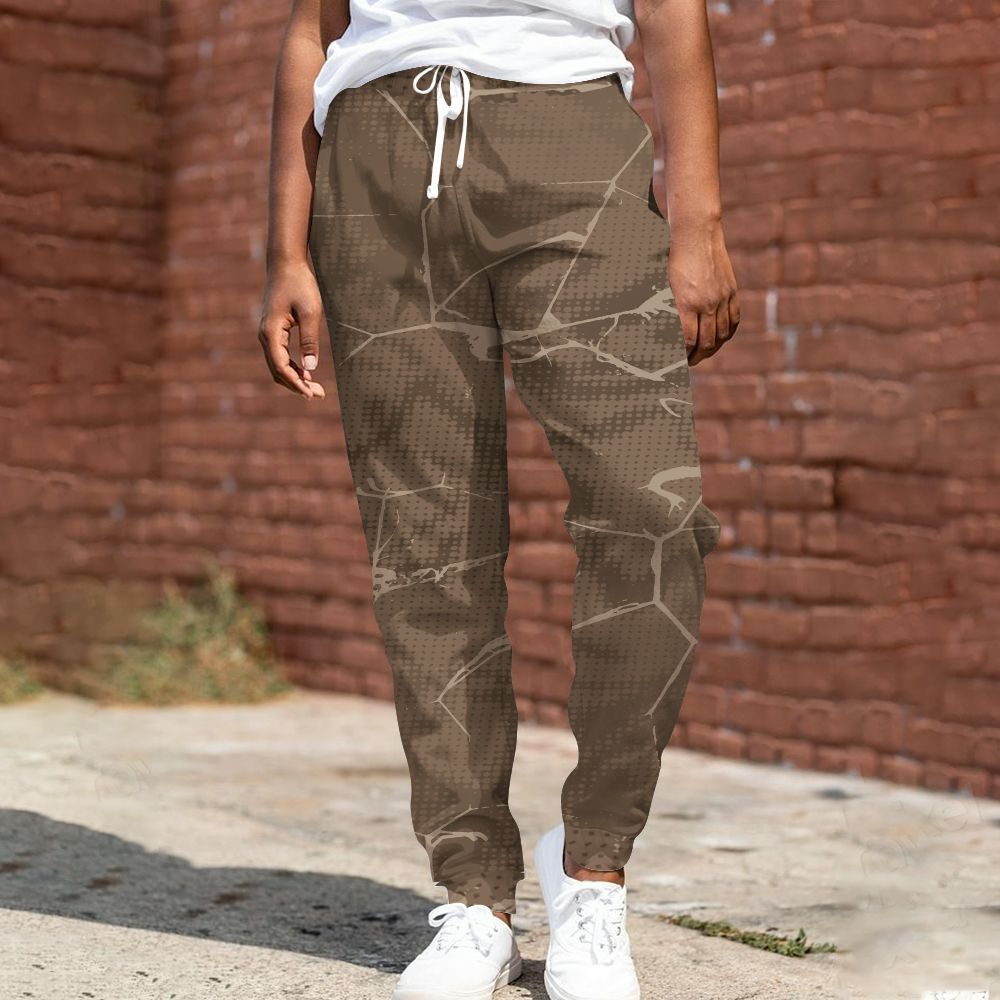 Sweatpant To Match Dark Mocha Jack - Crack Graphic All Over Print