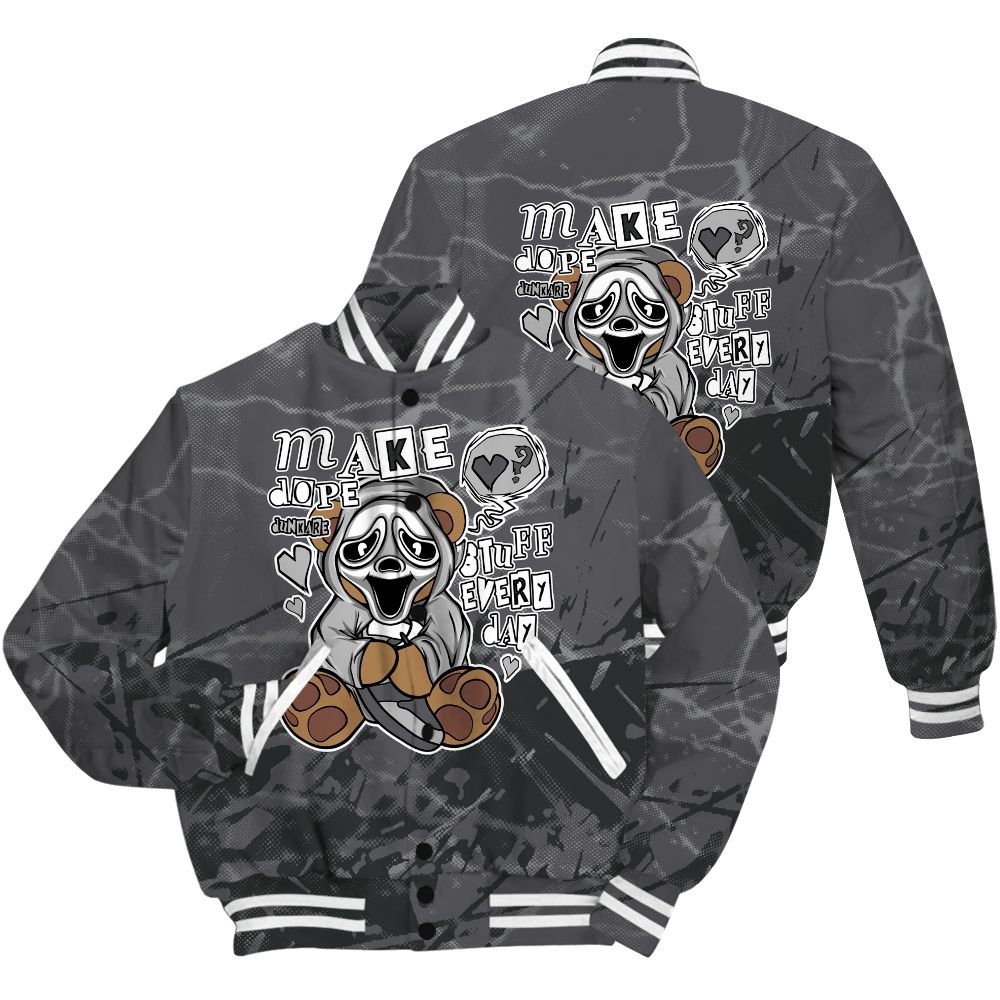 Varsity Jacket To Match White Thunder 4s Shirt - Make Dopes Bear Profound All Over Print