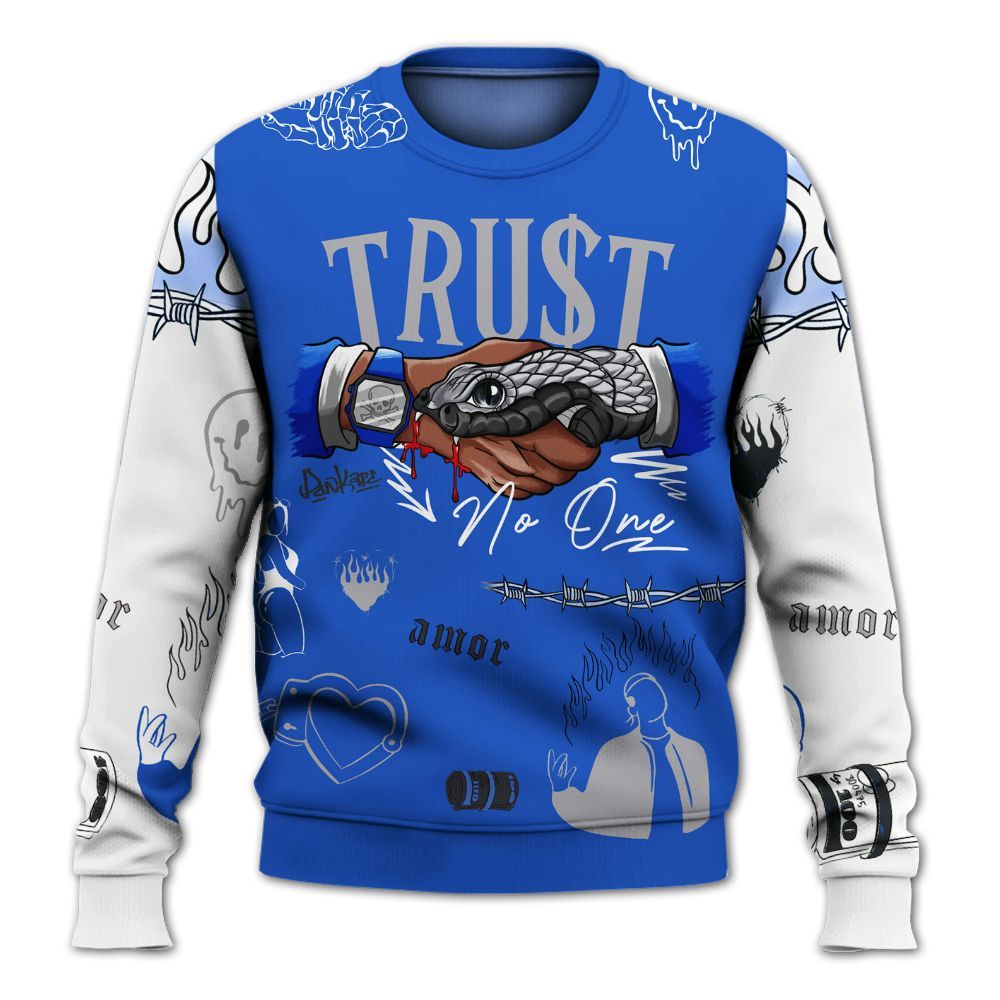 Sweatshirt To Match Retro Stealth 5s - Snake Trust No One All Over Print
