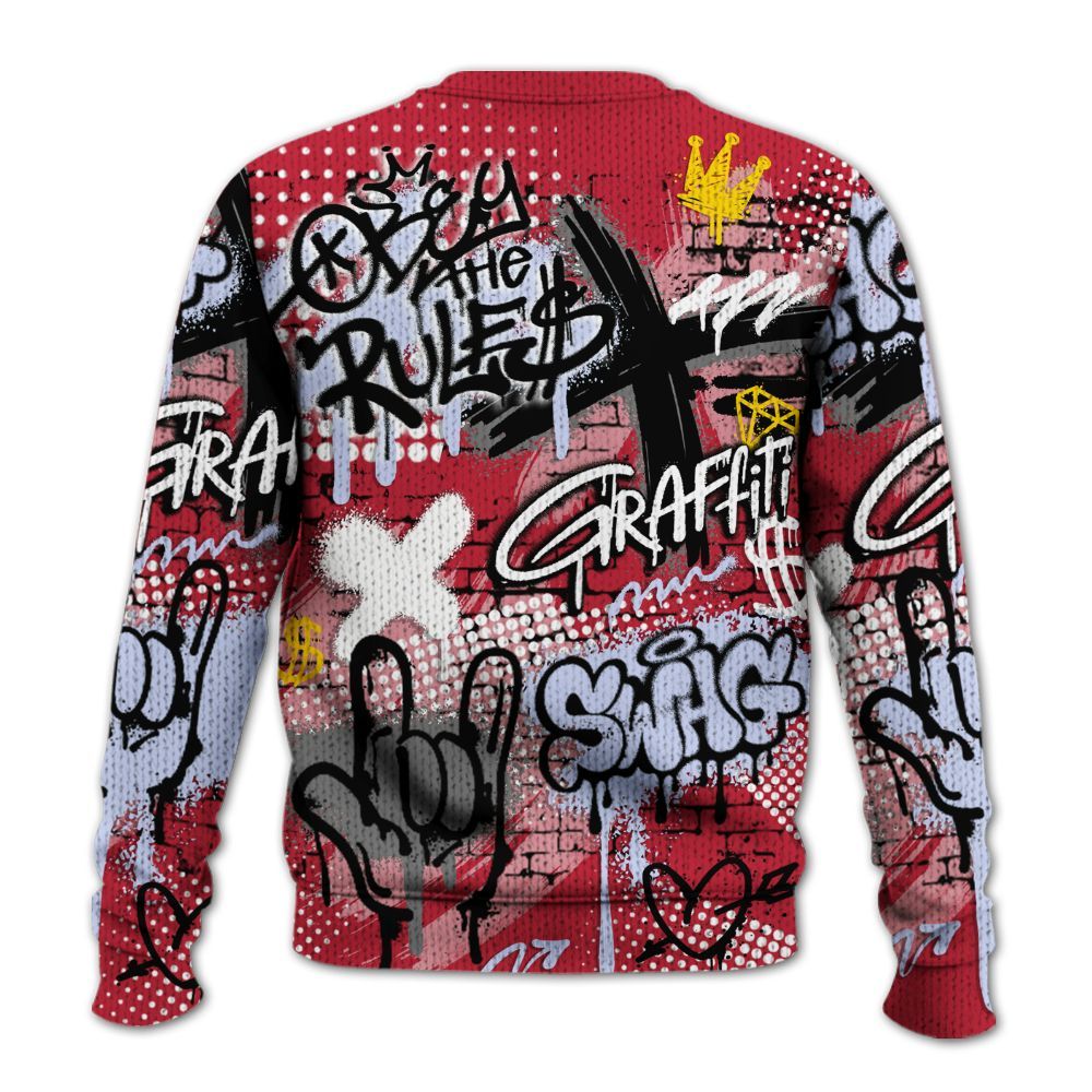 Knitted Sweater To Match Toro Bravo 6s - True It Real Graffiti Streetwear