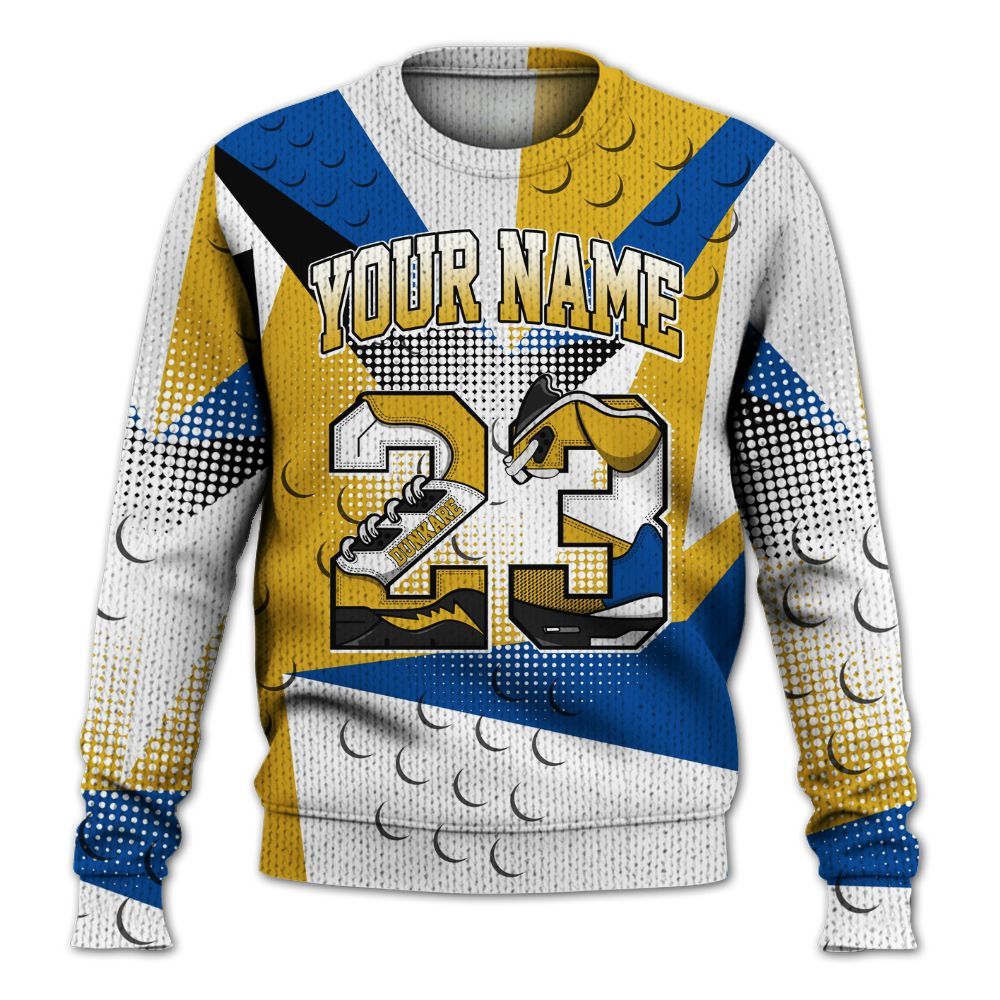 Knitted Sweater To Match High Laney 1s - Poly Custom Name Number 23 5s