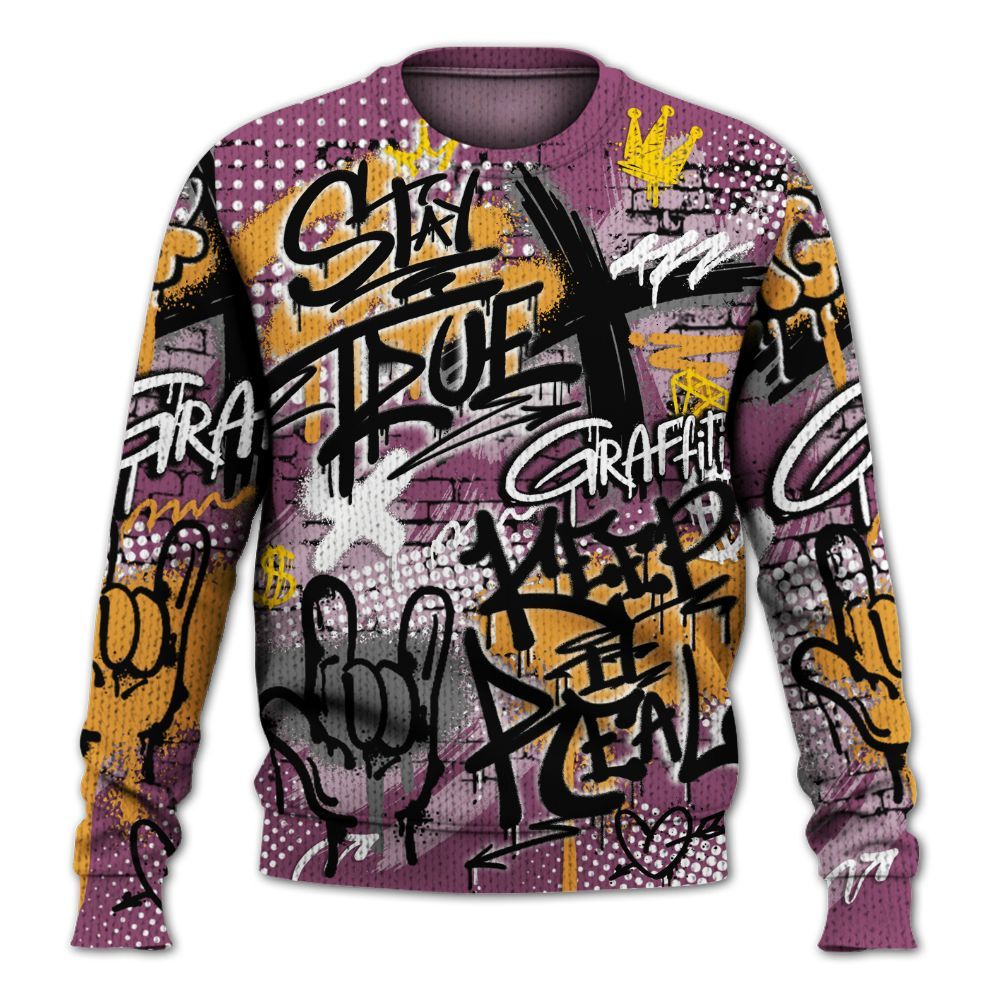 Knitted Sweater To Match High OG Brotherhood 1s - True It Real Graffiti Streetwear