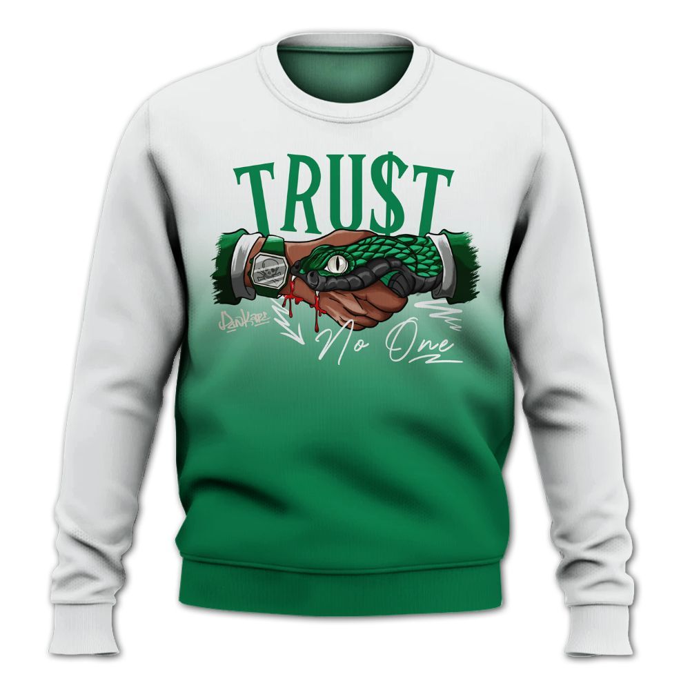Sweatshirt To Match Lucky Green 2s - Snake Trust No One Drip All Over Print