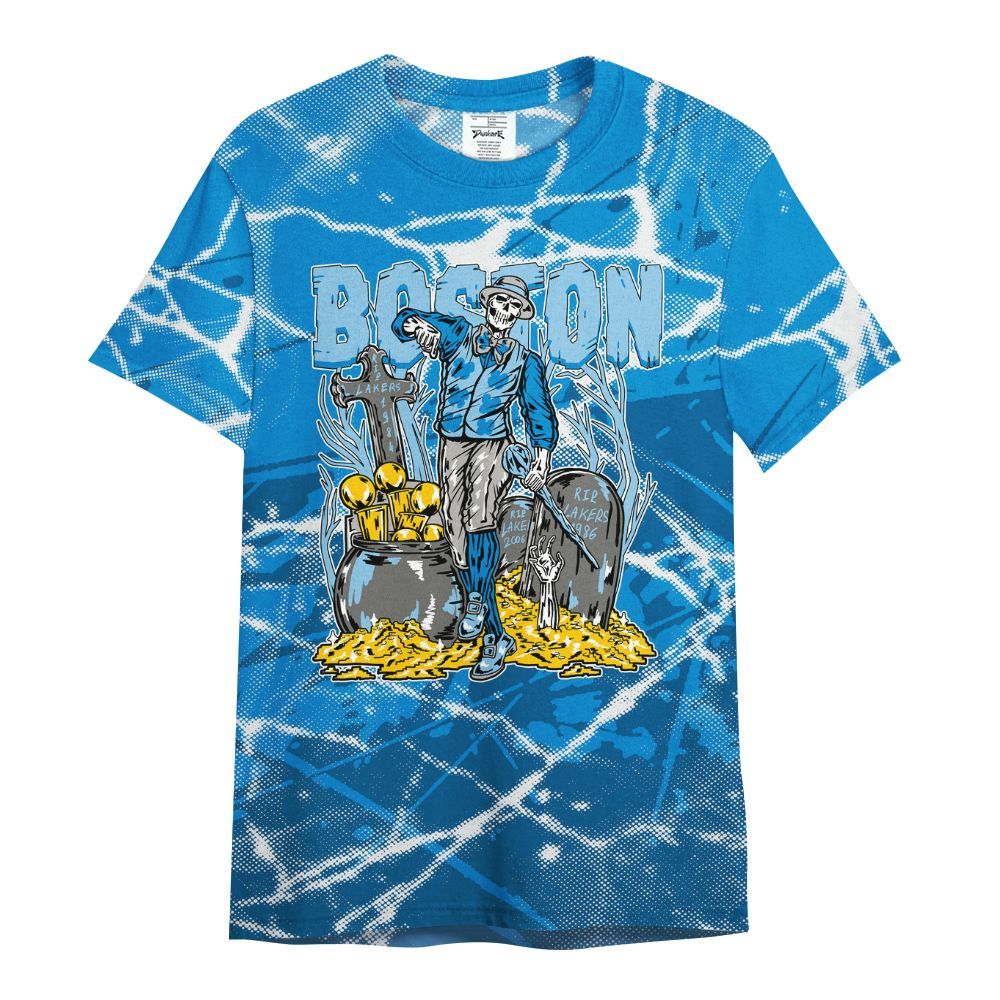 Shirt To Match Industrial Blue 4s - Goldrush Skeleton Profound All Over Print
