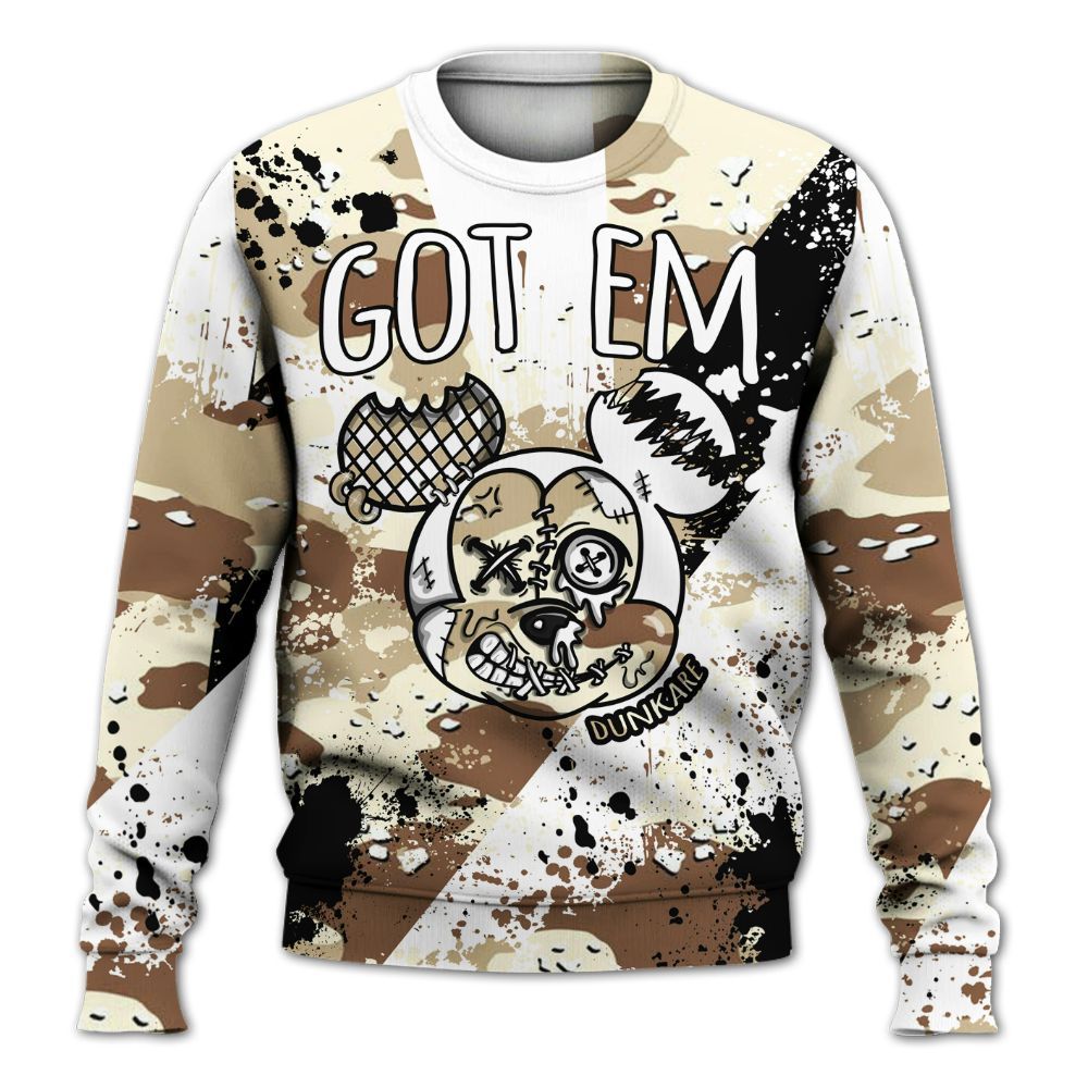 Sweatshirt To Match Desert Camo 3s - Got Em Drip All Over Print