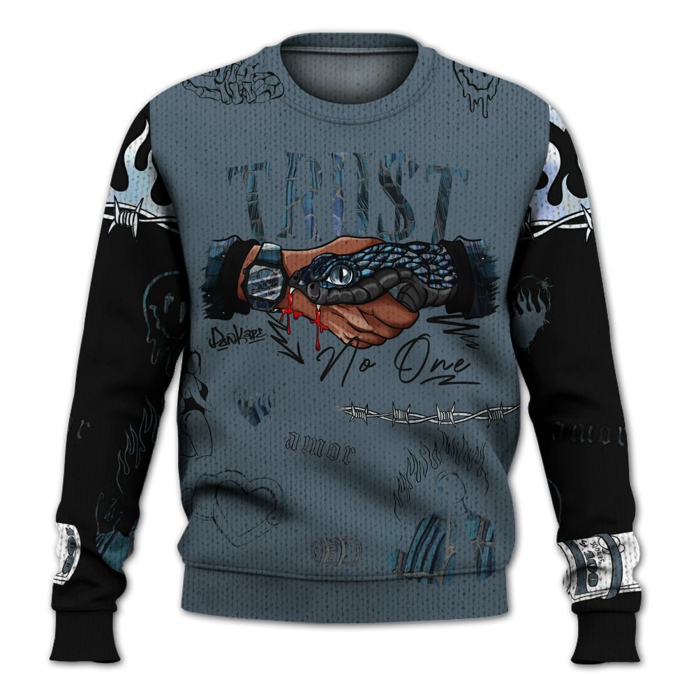 Knitted Sweater To Match Air Foamposite Kazuya Mishima - Snake Trust No One