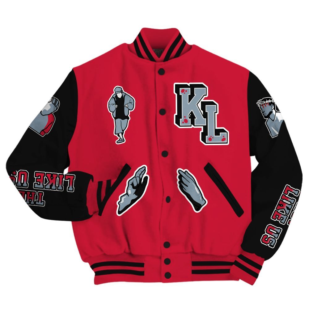 Varsity Jacket To Match Retro Infrared Salesman 6s - Dislike Us Graphic All Over Print