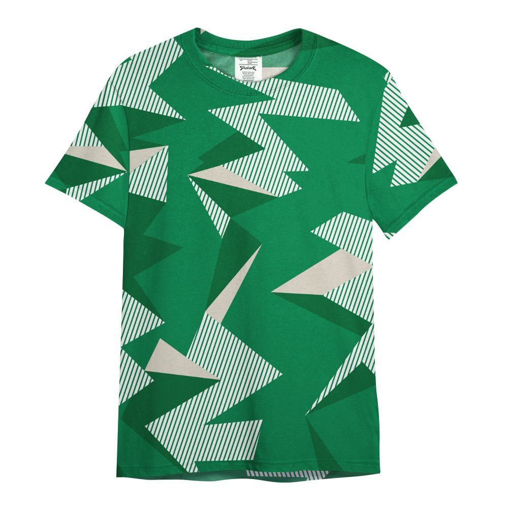 Shirt To Match Lucky Green 2s - Geometric Camouflage Pattern All Over Print