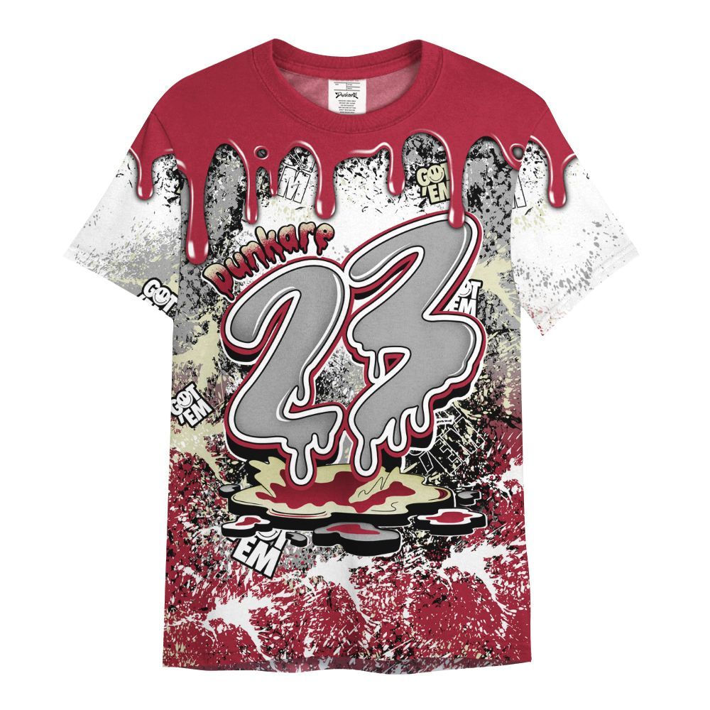Shirt To Match High OG Chicago Shadow 1s - Dripping 23 Drip All Over Print