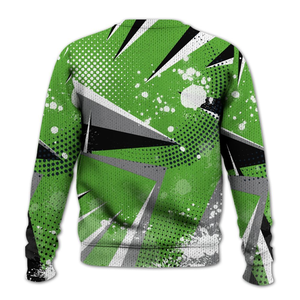 Knitted Sweater To Match Retro Green Bean 5s - Poly Trust No One Dripping