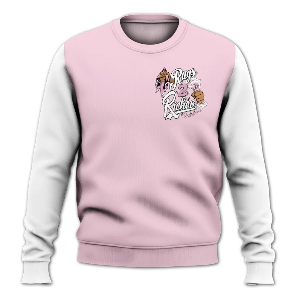 Sweatshirt To Match Orchid 4s - Custom Name Rag 2 Riches All Over Print