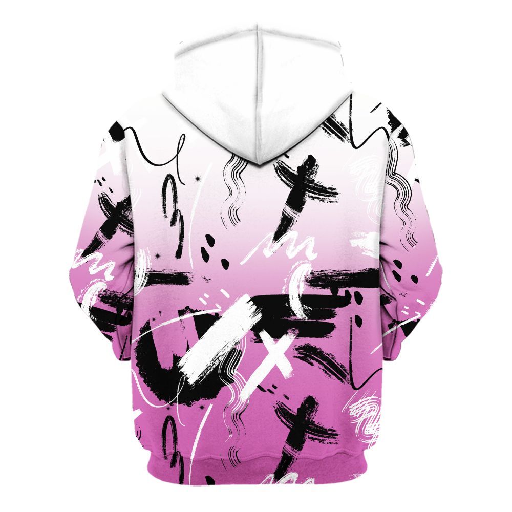 Hoodie To Match Hyper Violet 4s - Money Hustle Grind Pray All Over Print