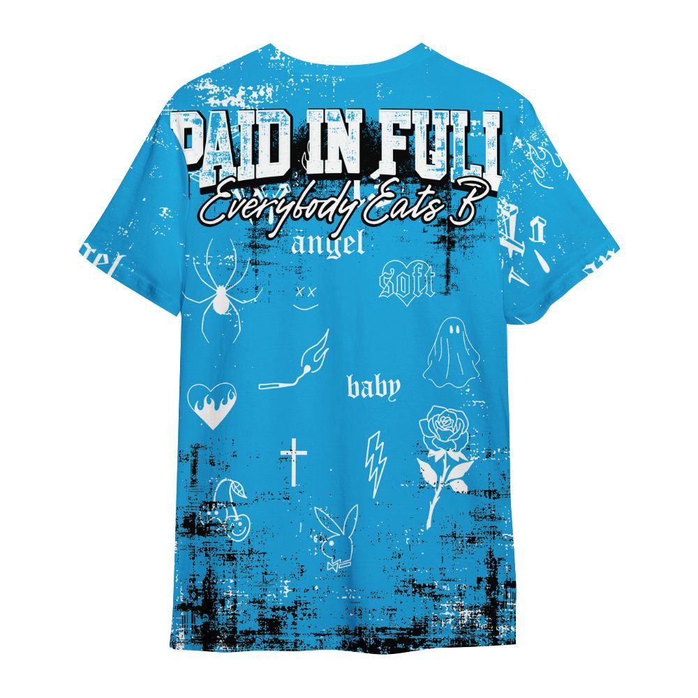 Shirt To Match University Blue Low 2026 11s - Paid In Full Money All Over Print