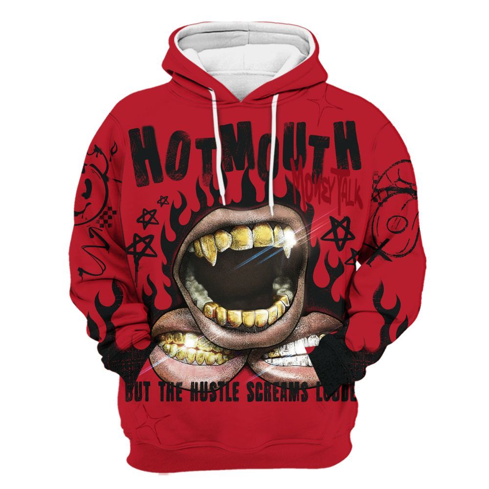 Hoodie To Match Retro Raging Bull 5s - Mouth Burning Street Style All Over Print