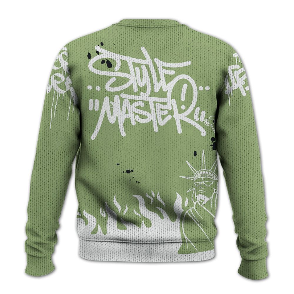 Knitted Sweater To Match Oil Green 4s - Graphic Fck Around Find Out
