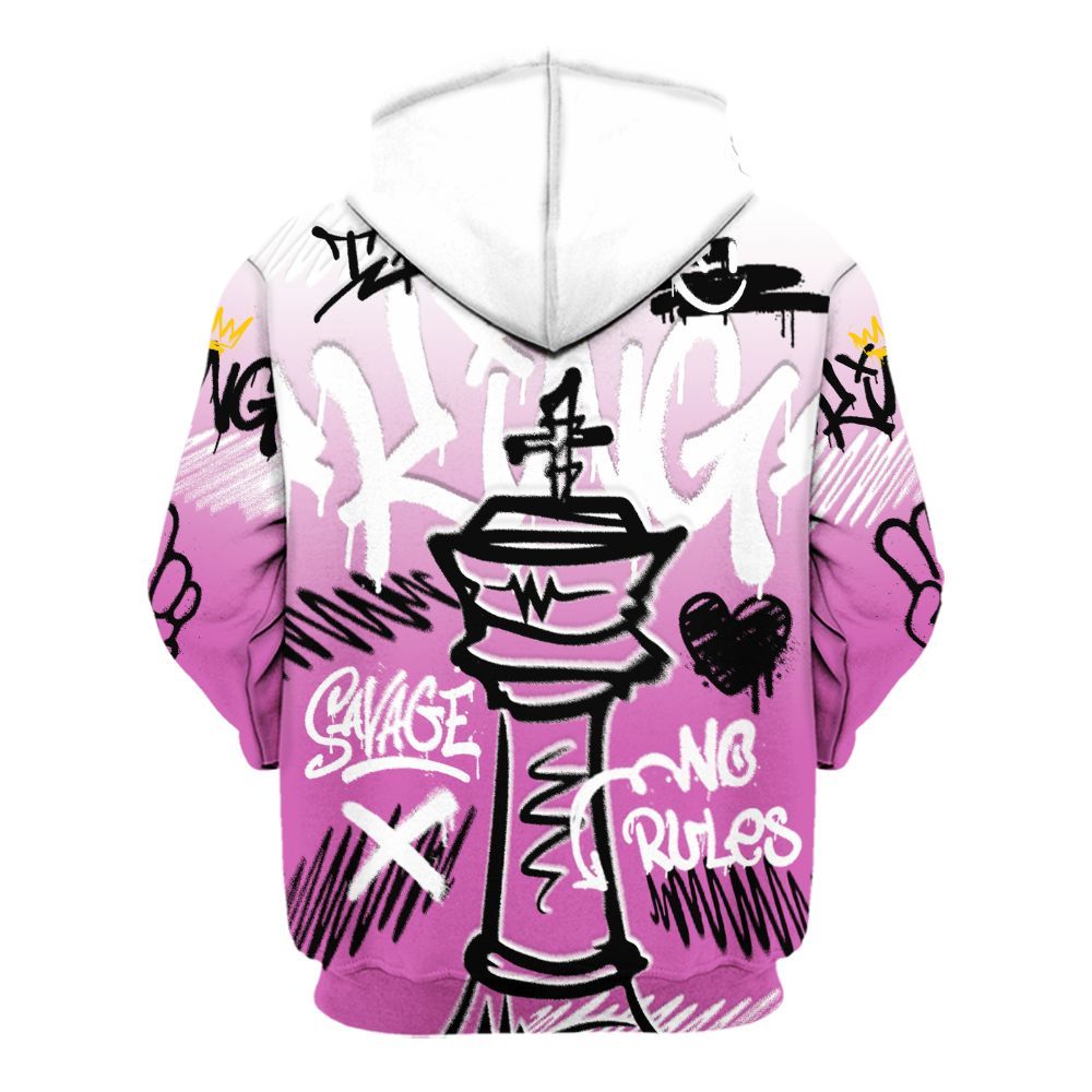 Hoodie To Match Hyper Violet 4s - Street King Chess Streetwear All Over Print