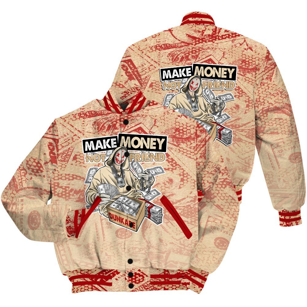 Varsity Jacket To Match Dunk Low Strawberry Waffle Shirt - Make Moneys Unique All Over Print