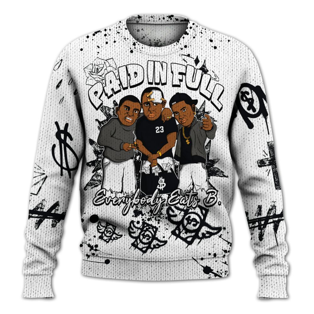 Knitted Sweater To Match Kobe 9 Elite Protro Halo - Everybody Paid In Full Crayon