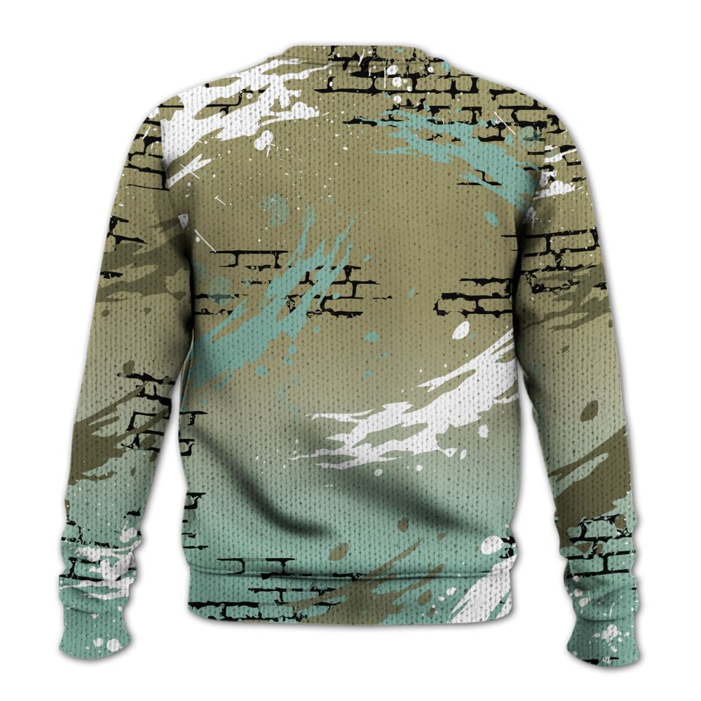 Knitted Sweater To Match Dunk Low Suede Olive Aura - Values Of Loyalty Drip