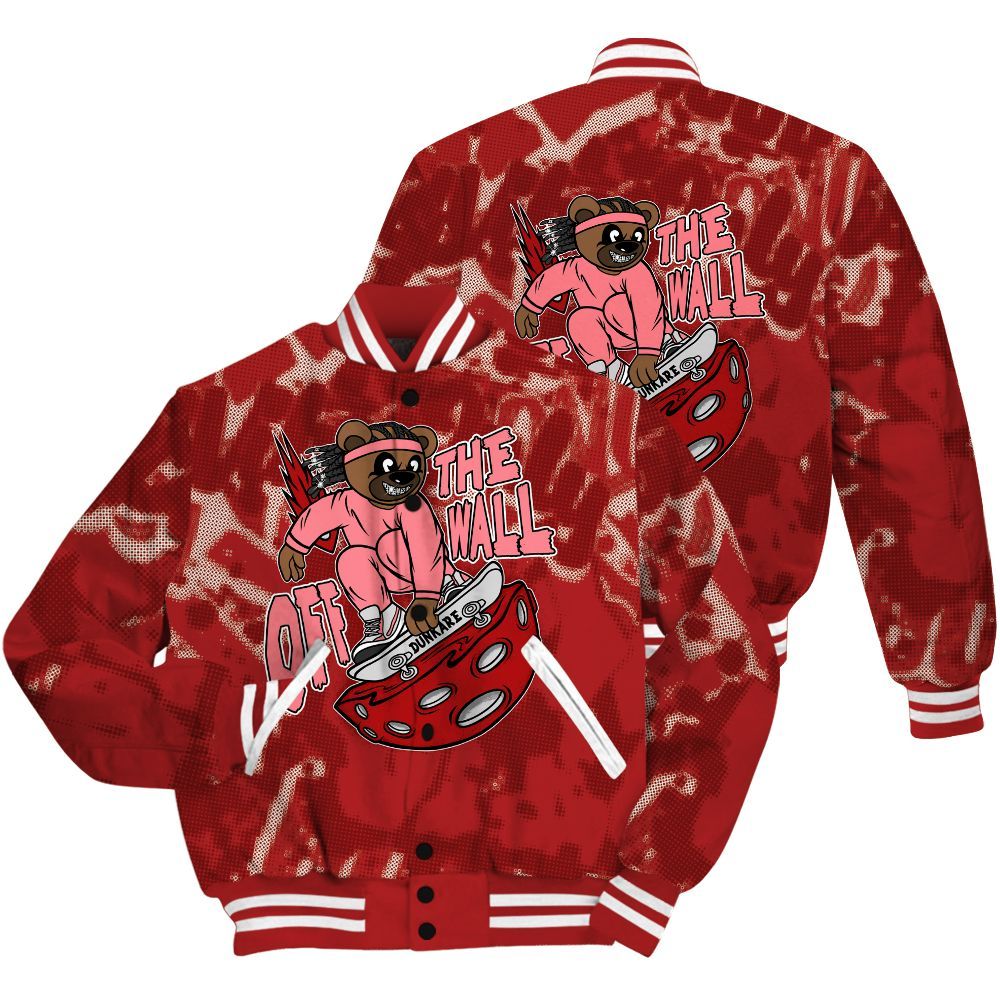 Varsity Jacket To Match Red Taxi 12s Shirt - Quirky Bear Street All Over Print