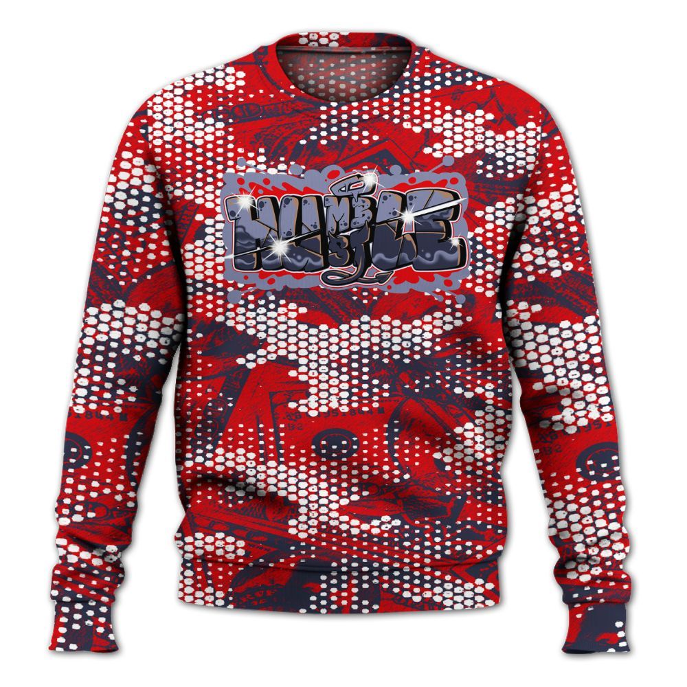 Sweatshirt To Match Low OG Howard Bison 1s - Humbled Hustles Graphic Banknotes All Over Print