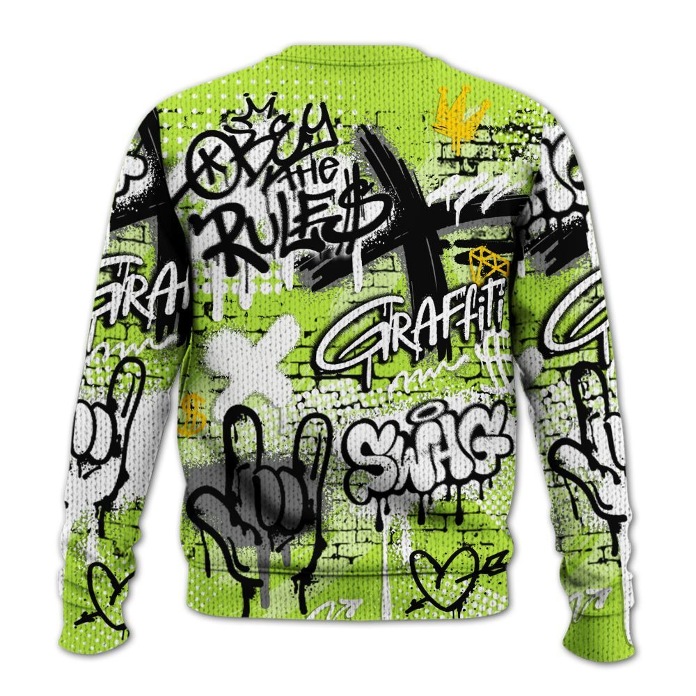 Knitted Sweater To Match Air Force 1 Low Dance Volt - True It Real Graffiti Streetwear
