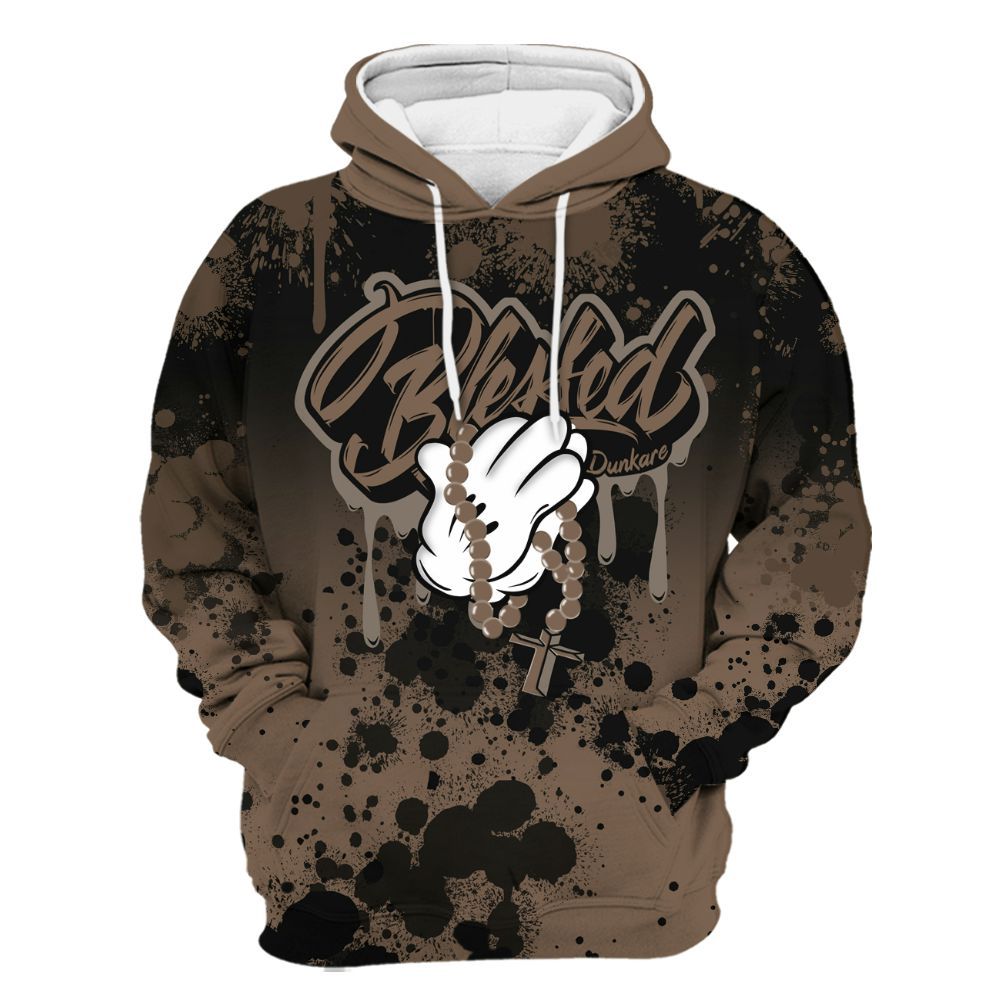 Hoodie To Match Dark Mocha Jack - God Blessed Ink Drip All Over Print