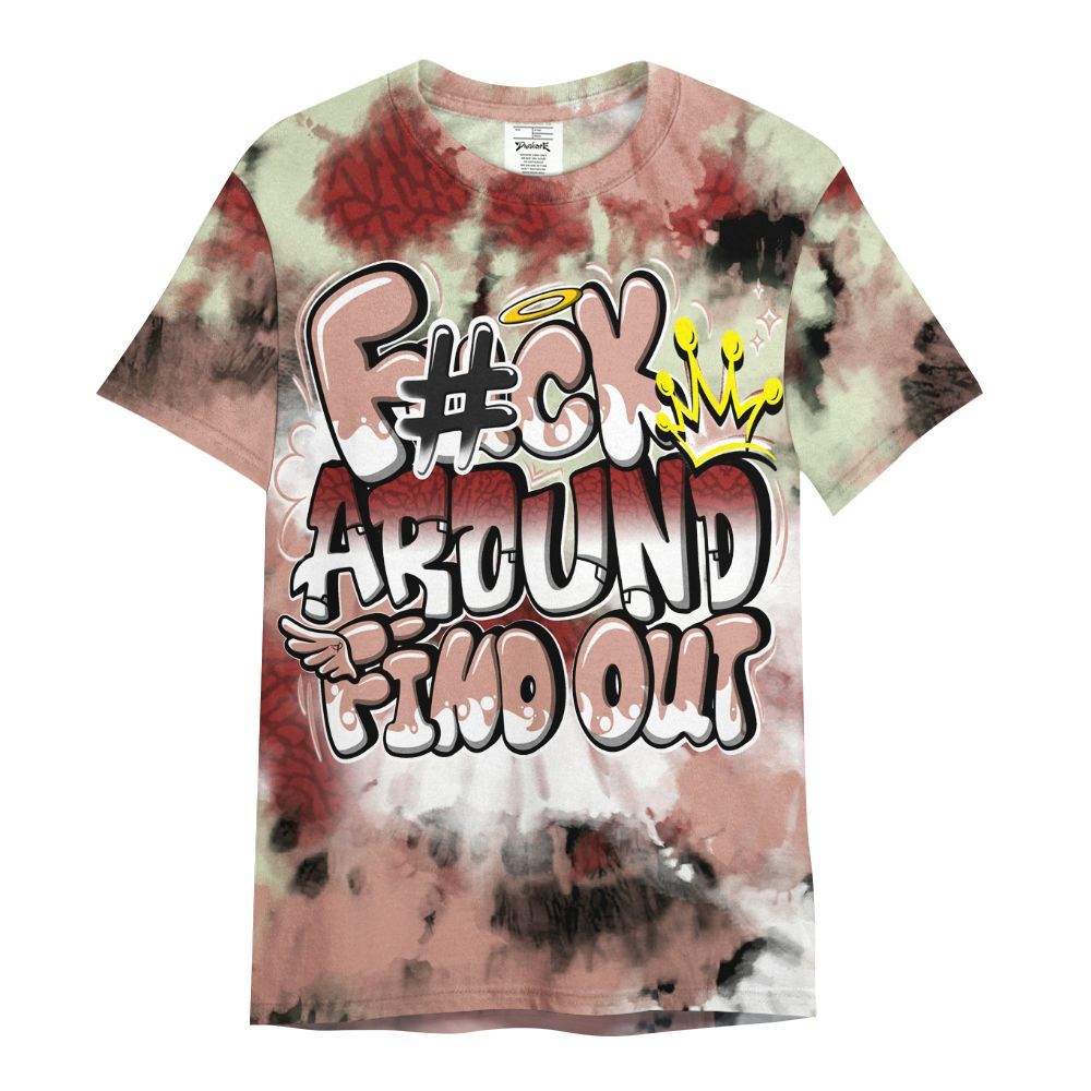 Shirt To Match Valentines Day 3s - Tie Dye FK Around Find Out All Over Print