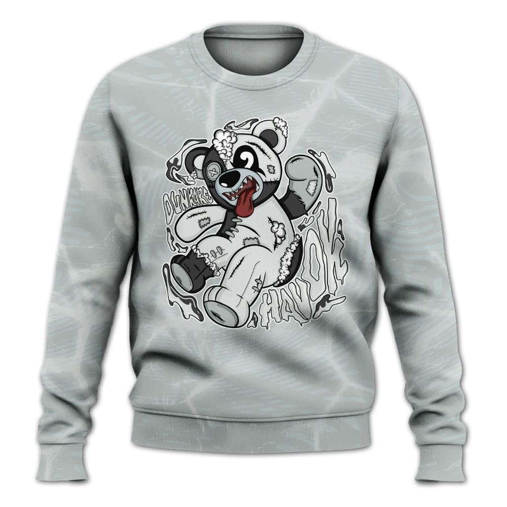 Sweatshirt To Match Black Wolf Grey 12s - Havok Bear All Over Print