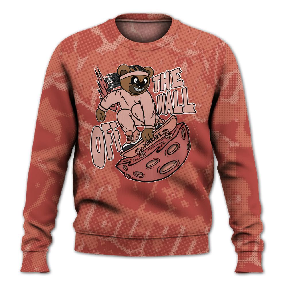 Sweatshirt To Match Dune Red 13s - Quirky Bear Street All Over Print
