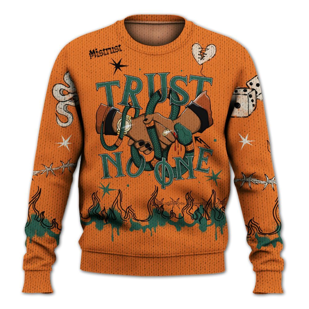 Knitted Sweater To Match Dunk Low Ceramic - Trust No One Snake-Bite Doodle Crayon