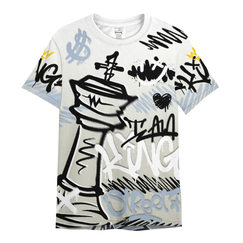 Shirt To Match Low OG Wolf Grey 1s - Street King Chess Streetwear All Over Print