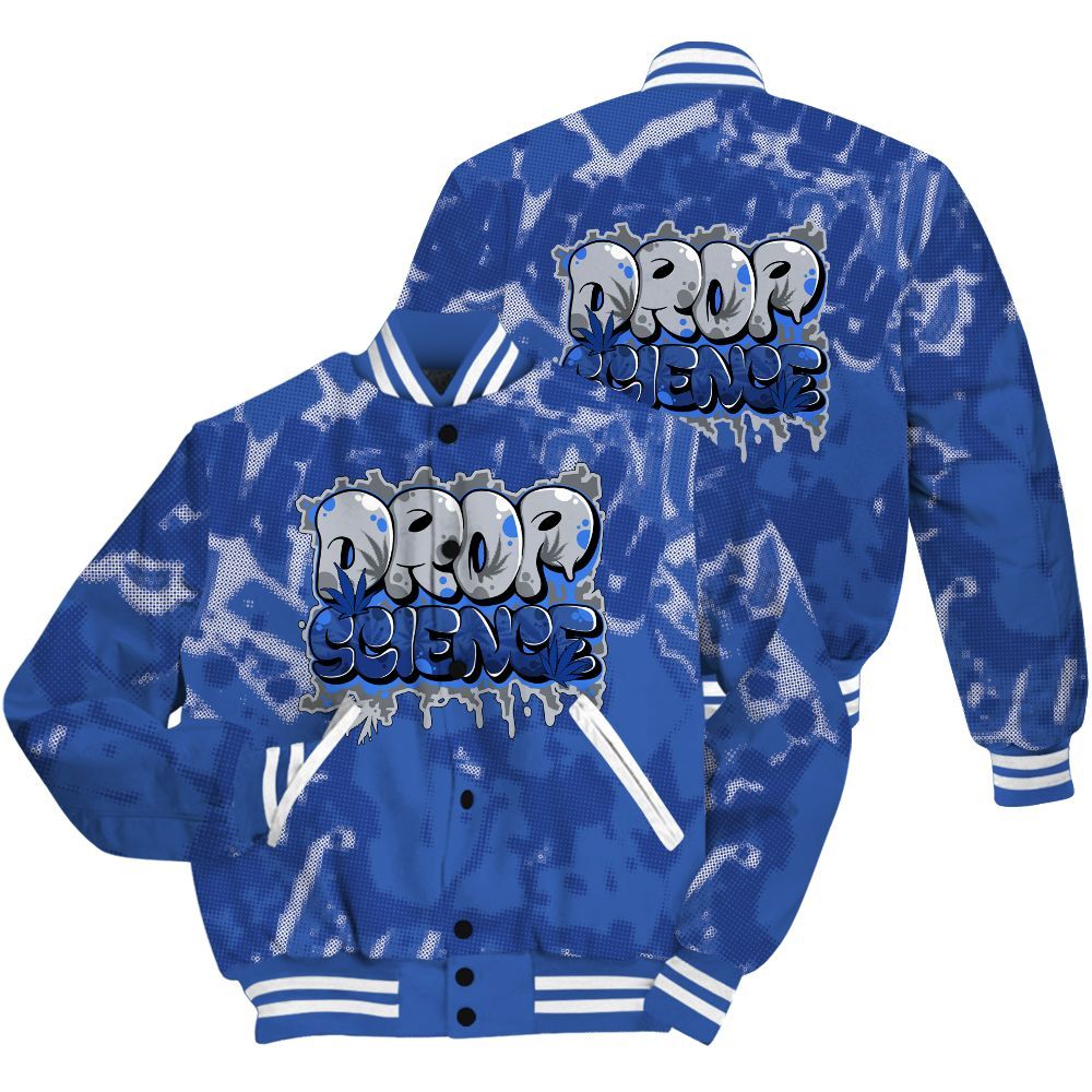 Varsity Jacket To Match Air Foamposite One Royal Shirt - Drop Science Street All Over Print