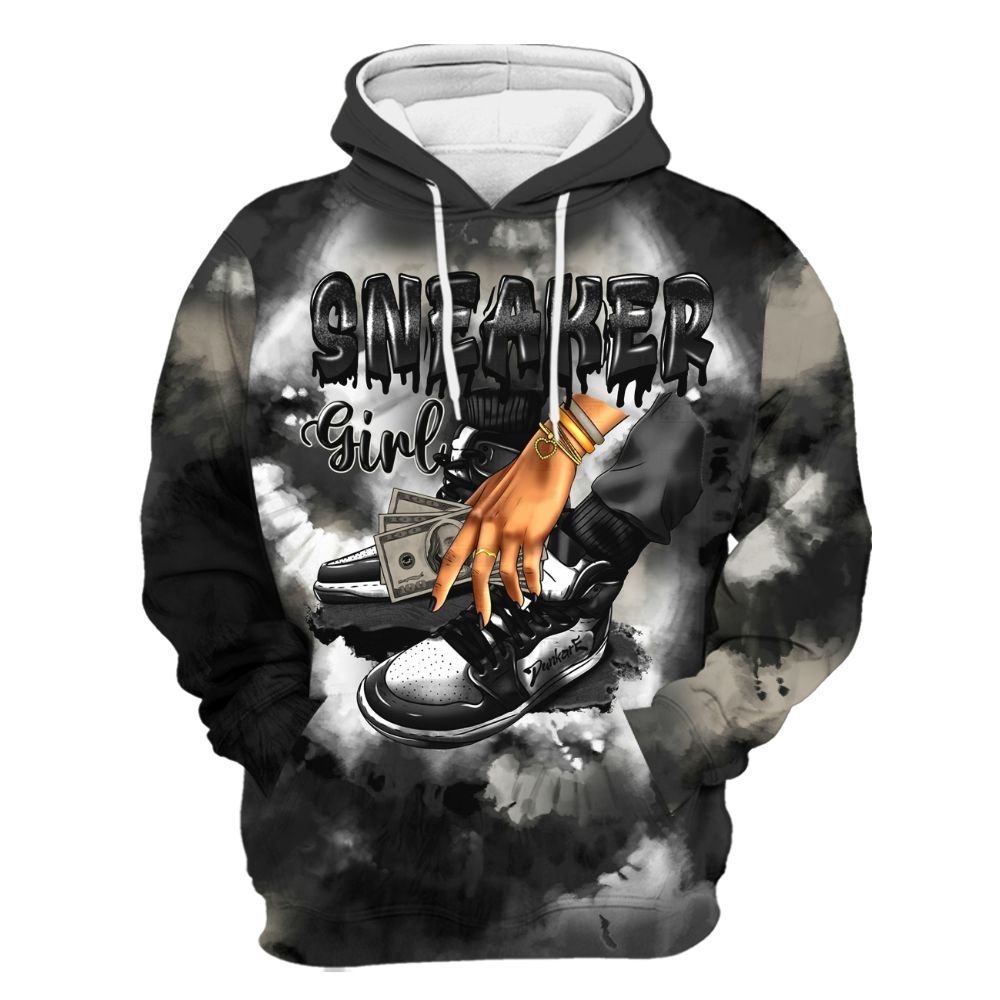 Hoodie To Match RM Light Bone 4s - SNEAKER Girl Money Drip Tie Dye All Over Print