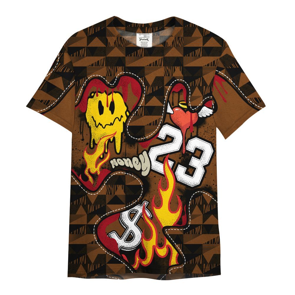 Shirt To Match Archaeo Brown 5s - 23 Smile Burning Heart All Over Print