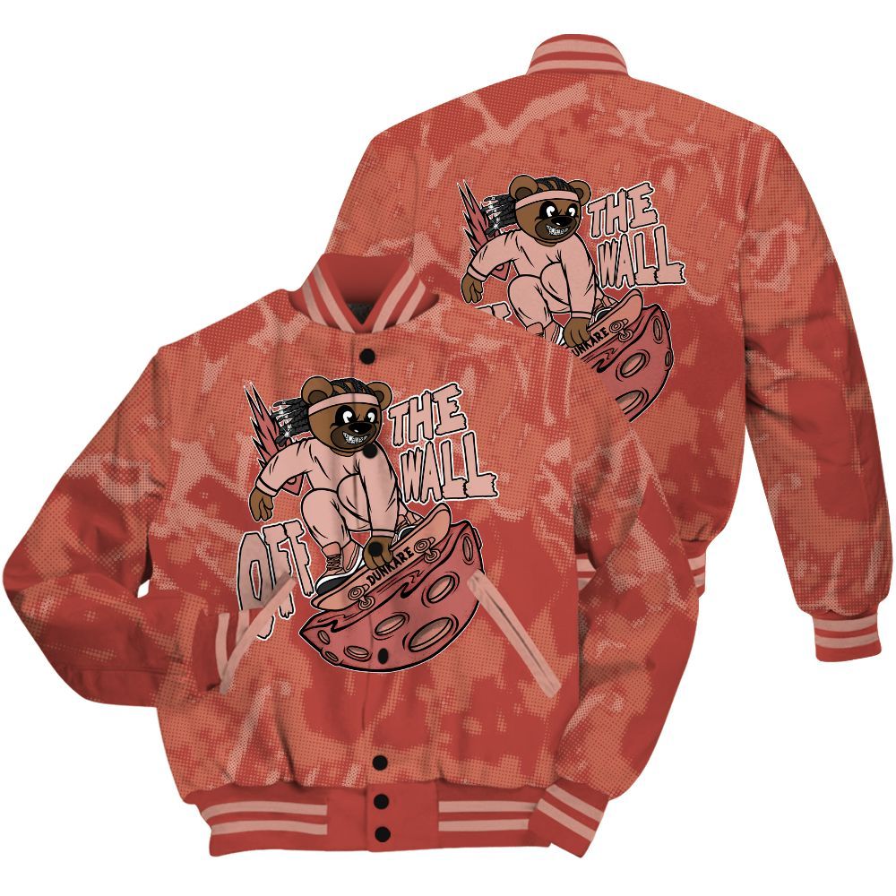 Varsity Jacket To Match Dune Red 13s Shirt - Quirky Bear Street All Over Print